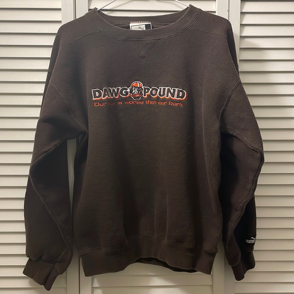 Rare Brown Puma Pull over Sweater